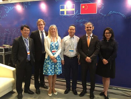 新華網(wǎng)采訪能源部長會議，赫茲曼被譽為“中瑞合作典范”